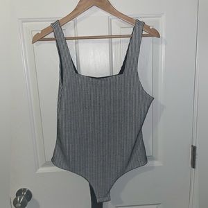 Kittenish Striped Bodysuit